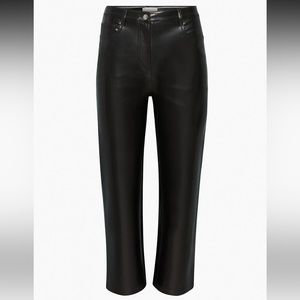 Wilfred, The Melina Cropped Pant, Size 0, Color: Black Leather